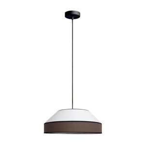 HEXE Lustr na lanku MANISO 1xE27/60W/230V pr. 45 cm bílá/hnědá