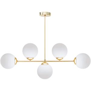 HEXE Lustr na tyči FIRA 5xE27/60W/230V zlatá