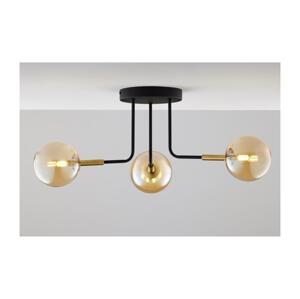 Jupiter Jupiter 2037 - Lustr na tyči BURANO 3xG9/10W/230V černá/zlatá/béžová