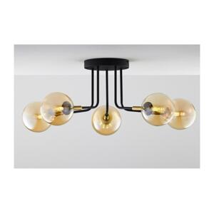 Jupiter Jupiter 2038 - Lustr na tyči BURANO 5xG9/10W/230V černá/zlatá/béžová