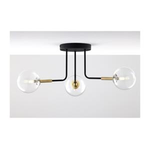 Jupiter Jupiter 2039 - Lustr na tyči BURANO 3xG9/10W/230V černá/zlatá/čirá