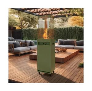 Planika Planika Faro GAS - Venkovní plynový krb 142x36 cm 8kW zelená + ochranný kryt