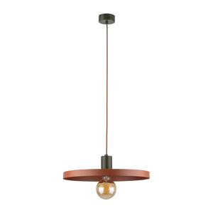 Lustr na lanku SILA 1xE27/15W/230V pr. 40 cm cihlová/zelená