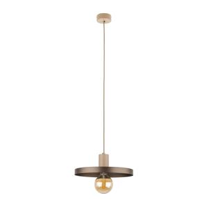 Lustr na lanku SILA 1xE27/15W/230V pr. 30 cm hnědá/béžová