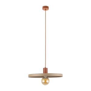 Lustr na lanku SILA 1xE27/15W/230V pr. 40 cm béžová/cihlová