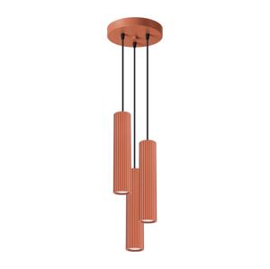 SL.1633 - Lustr na lanku KARBON 3xGU10/10W/230V červená
