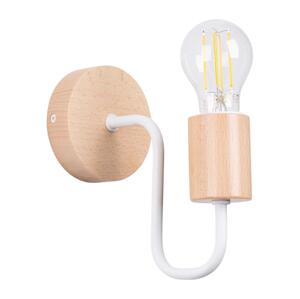 SL.1664 - Nástěnná lampa TIMBO 1xE27/15W/230V bílá/béžová/buk