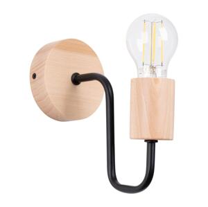 SL.1668 - Nástěnná lampa TIMBO 1xE27/15W/230V černá/béžová/buk