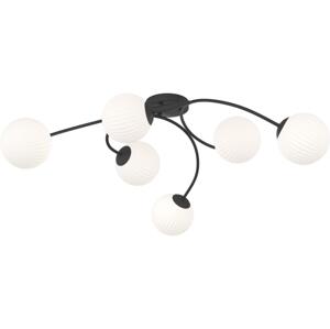 EMIBIG Přisazený lustr VIBRA 6xE14/10W/230V černá/bílá