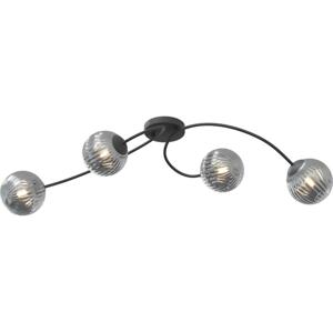 EMIBIG Přisazený lustr VIBRA 4xE14/10W/230V černá/šedá