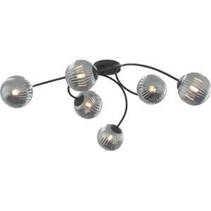 EMIBIG Přisazený lustr VIBRA 6xE14/10W/230V černá/šedá