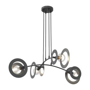 EMIBIG Lustr na lanku EUFORIA 4xE27/15W/230V černá