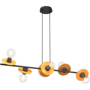 EMIBIG Lustr na lanku TOKEN 6xE27/15W/230V oranžová
