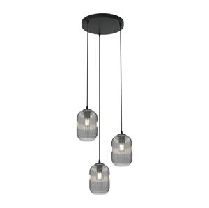 EMIBIG Lustr na lanku VERDI 3xE27/15W/230V pr. 30 cm černá/šedá
