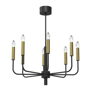 Lustr na lanku AKASYA 8xE14/15W/230V černá/zlatá
