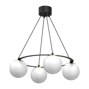 Lustr na lanku BALLO 4xE27/15W/230V černá/bílá