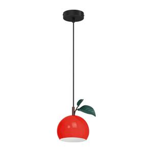 Lustr na lanku APPLE 1xE27/15W/230V červená