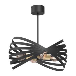 Lustr na tyči SPARKLE 4xE27/15W/230V černá/zlatá