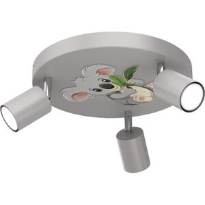 Dětské bodové svítidlo FUN 3xGU10/8W/230V šedá/koala