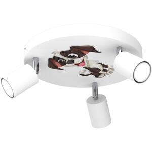 Dětské bodové svítidlo FUN 3xGU10/8W/230V bílá/pejsek