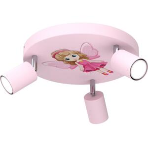 Dětské bodové svítidlo FUN 3xGU10/8W/230V růžová/víla