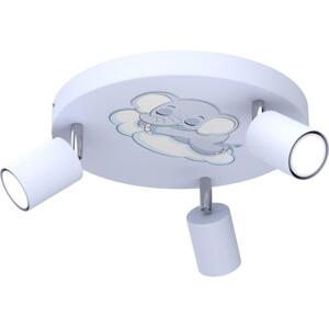 Dětské bodové svítidlo FUN 3xGU10/8W/230V modrá/slon