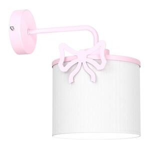 Dětská nástěnná lampa SWEET 1xE27/15W/230V bílá/růžová/mašle