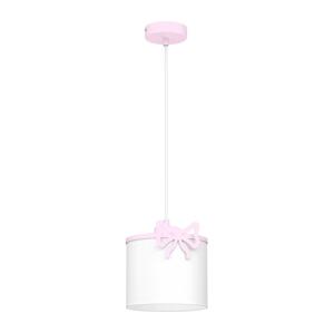 Dětský lustr na lanku SWEET 1xE27/15W/230V bílá/růžová/mašle