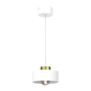 Lustr na lanku MARTI 1xE27/15W/230V bílá/zlatá