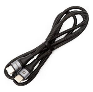 Pletený USB kabel USB-C / USB-C konektor 1m černá
