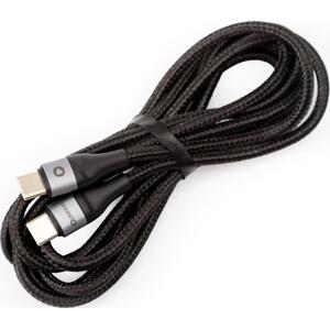 Pletený USB kabel USB-C / USB-C konektor 2m černá