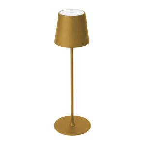 LED Stmívatelná venkovní stolní lampa LED/4W/4000 mAh 3000/4000/5500K IP44 zlatá
