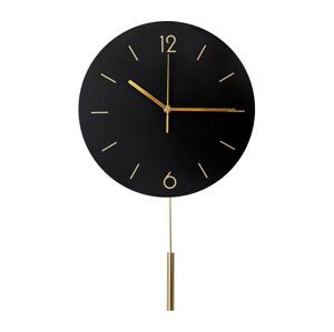 Nástěnné hodiny pr. 30 cm 1xAA černá/zlatá