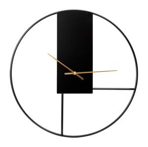 Nástěnné hodiny pr. 50 cm 1xAA černá/zlatá