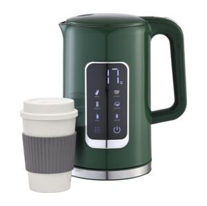 Rychlovarná konvice s LCD displejem 1,7 l 2200W/230V zelená + cest. hrnek 450 ml