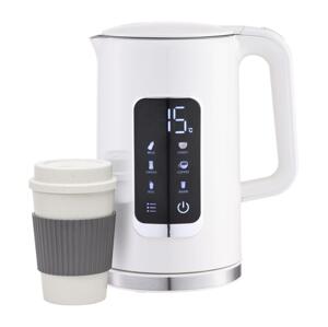 Rychlovarná konvice s LCD displejem 1,7 l 2200W/230V bílá + cest. hrnek 450 ml