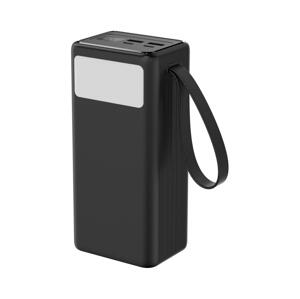 Power Bank 40000 mAh 65W PD 2xUSB-A + 2xUSB-C s LED svítilnou a USB-C kabelem 1m