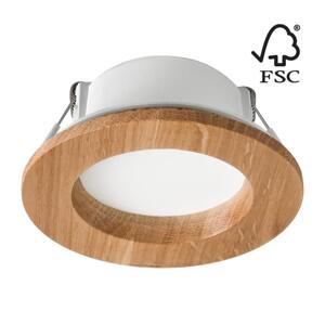 LED Podhledové svítidlo WOODY SPOT LED/5,5W/230V 4000K dub ø 10 cm