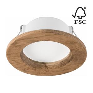 LED Podhledové svítidlo WOODY SPOT LED/5,5W/230V 4000K ořech ø 10 cm