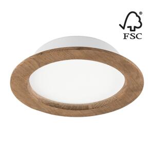 Podhledové svítidlo WOODY SPOT LED/16,5W/230V 4000K ořech ø 18,5 cm