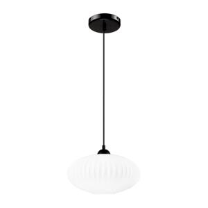 Lustr na lanku HARMA 1xE27/15W/230V pr. 30 cm bílá/černá