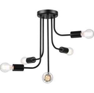 Přisazený lustr TRINITY 5xE27/15W/230V černá