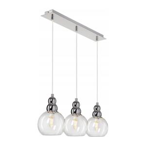 Lustr na lanku AKSO 3xE14/40W/230V stříbrná