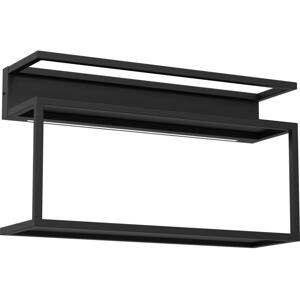 Nástěnná police s LED osvětlením SHELF 33x60 cm černá