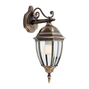 Redo Redo 9605 - Venkovní nástěnná lampa SEVILLA 1xE27/42W/230V IP44 zlatá/patina