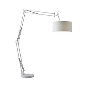 Redo Redo 02-385 - Stojací lampa AZAR 1xE27/42W/230V bílá/chrom