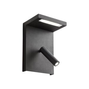 Redo Redo 01-1500 - LED Nástěnné bodové svítidlo AGOS LED/6W/230V +LED/3,2W USB černá