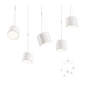 Redo Redo 01-1827 - Lustr na lanku DODO 5xE27/15W/230V bílá