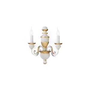 Ideal Lux Ideal Lux - Nástěnná lampa FIRENZE 2xE14/40W/230V bílá/zlatá