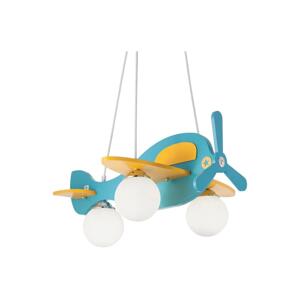 Ideal Lux Ideal Lux - Dětský lustr na lanku AVION 3xE27/28W/230V modrá